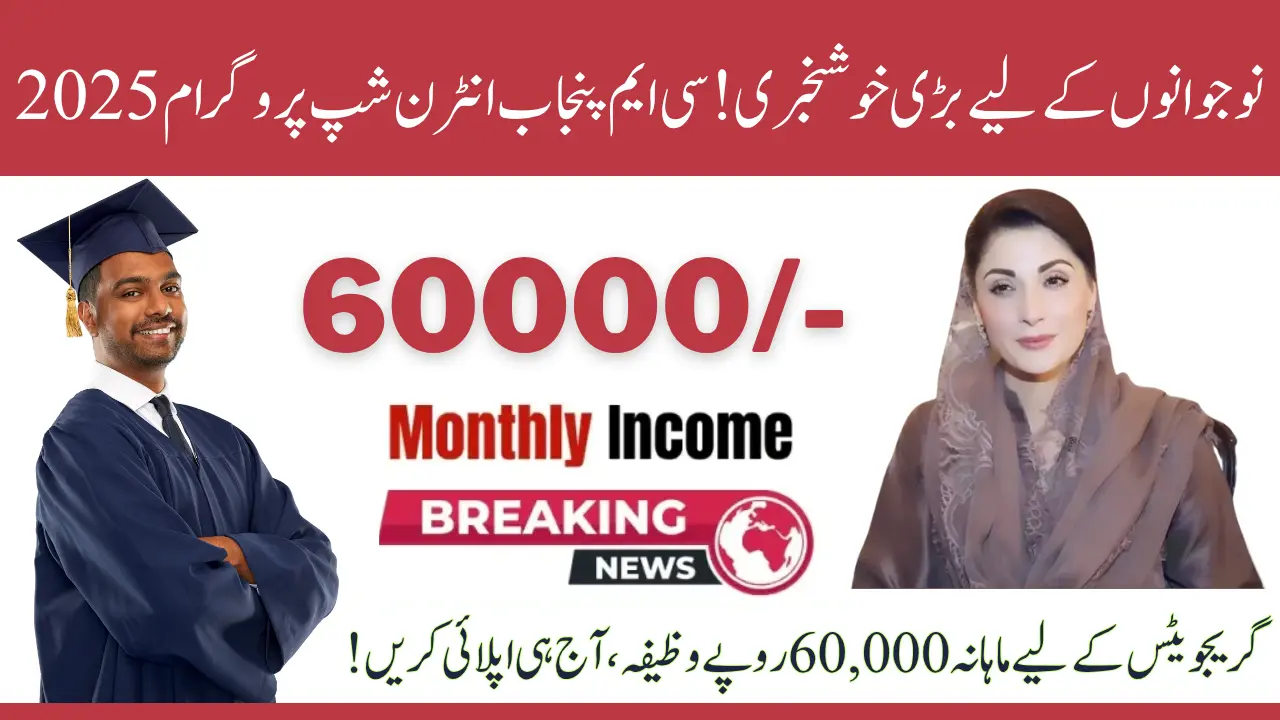 CM Punjab Internship Program 2025 Provide Rs 60,000 Monthly Stipend – Apply Now District-Wise