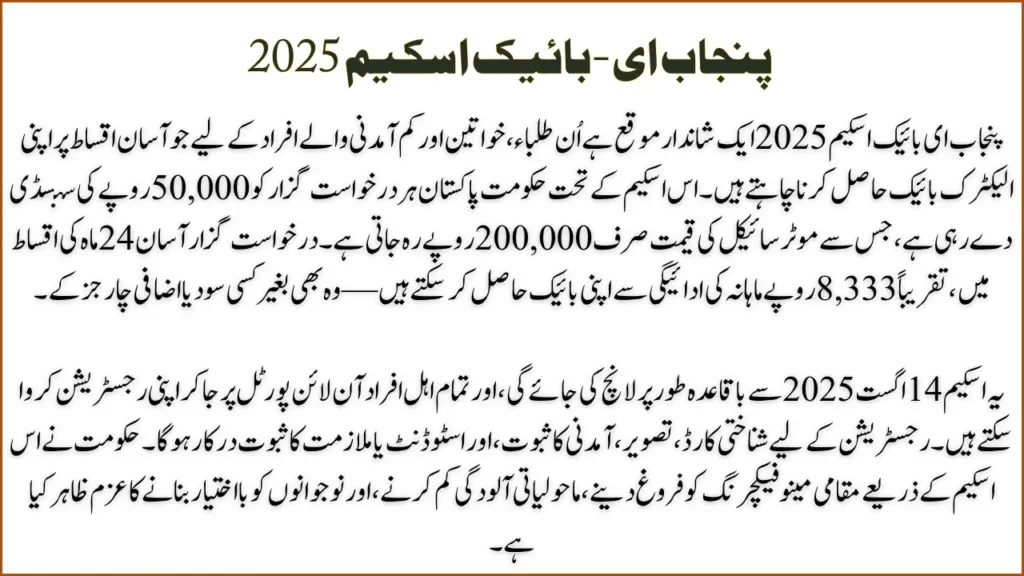 Punjab E-Bike Scheme 2025