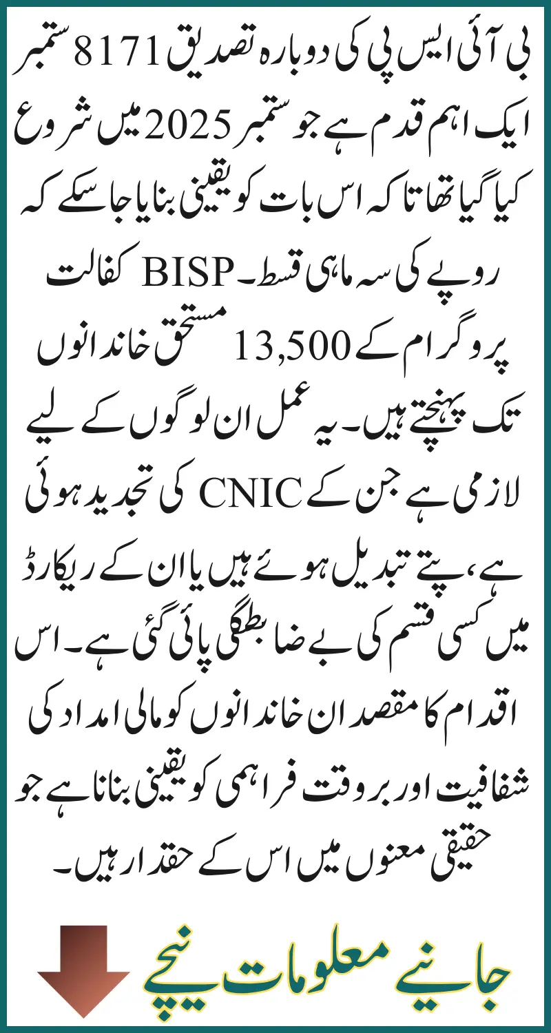 BISP Re-Verification 8171 September 