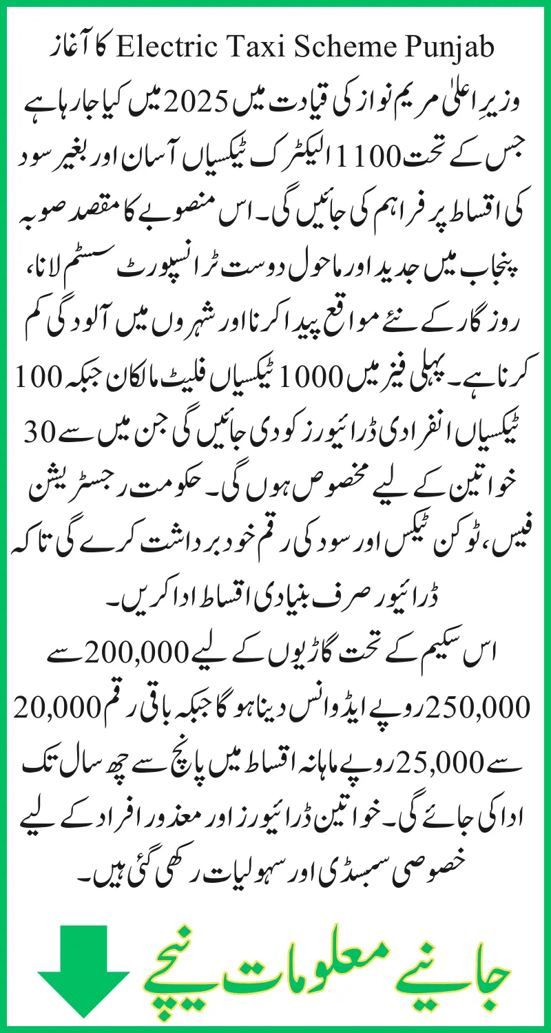 Electric Taxi Scheme Punjab