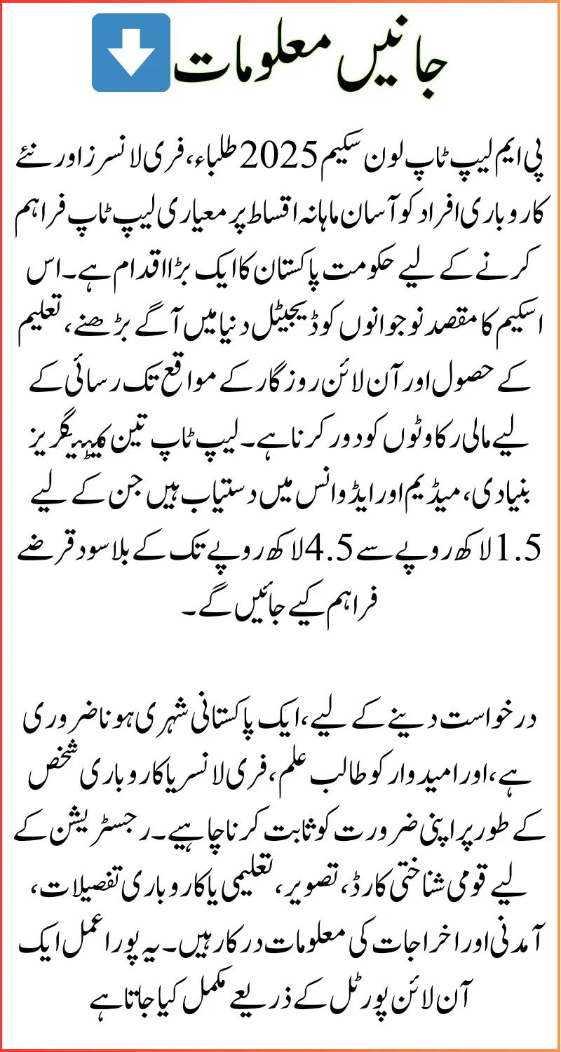 PM Laptop Loan Scheme 2025