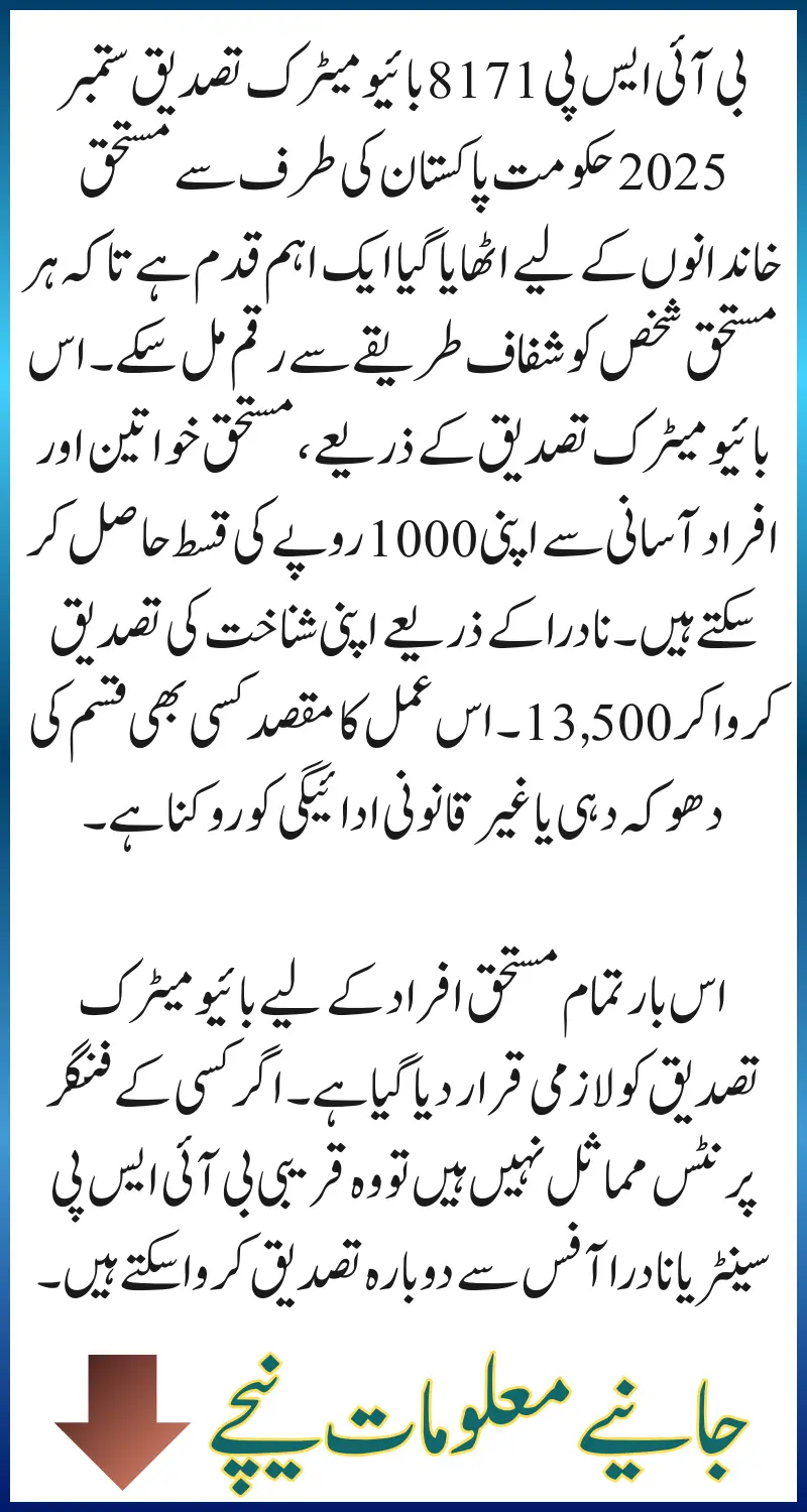 BISP 8171 Biometric Verification