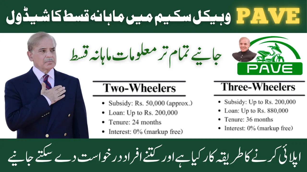 Pave Vehicle Scheme 2025 Monthly Installment and Repayment Plan (Complete Guide)